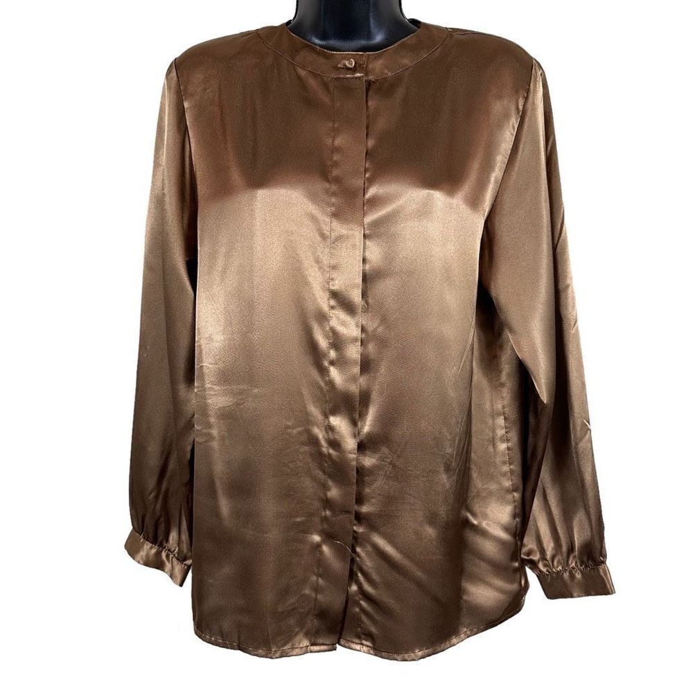 Vintage Justine Todd Long Sleeve Button Down Blouse Size 8